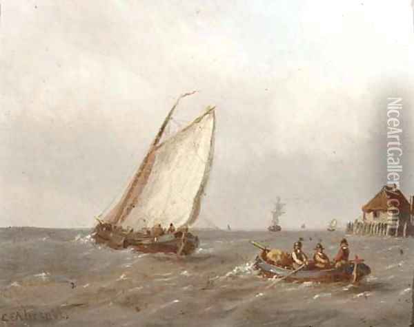 Heading for sea Oil Painting - Carl Eduard Ahrendts