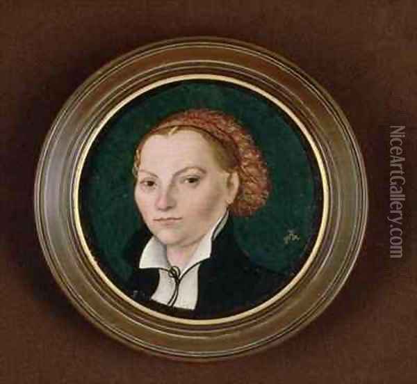 Portrait of Katharina von Bora Wife of Martin Luther Oil Painting - Lucas The Elder Cranach