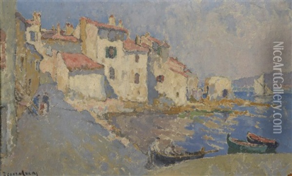 Le Vieux Port De Saint-tropez Oil Painting - Louis Marie Desire-Lucas