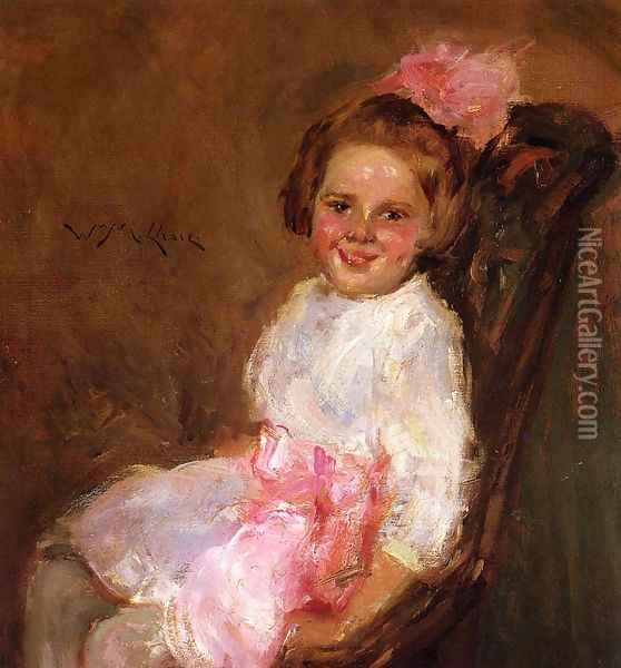 Portrait of Helen, Daughter of the Artist Oil Painting - William Merritt Chase