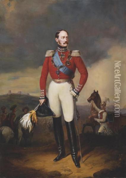 Portrait Of Nicholas I Oil Painting - Franz Krutger