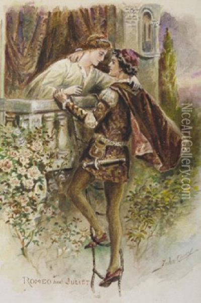 Romeo And Juliet; Othello And Desdemona Oil Painting - John Carey