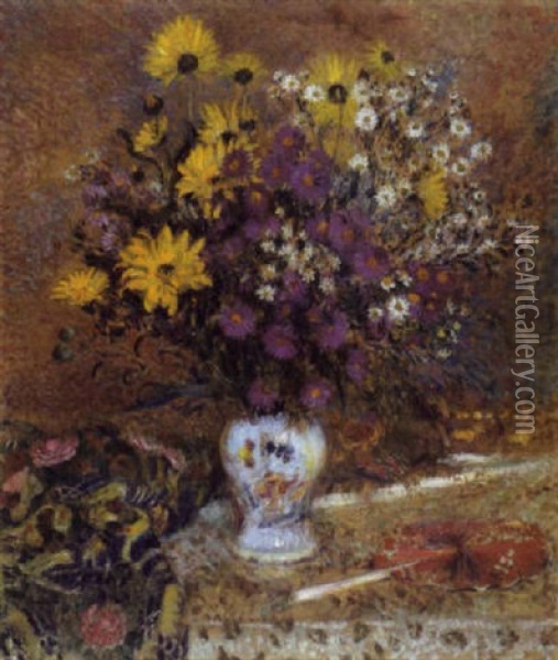 Bloemenstilleven Oil Painting - Georges Lemmen