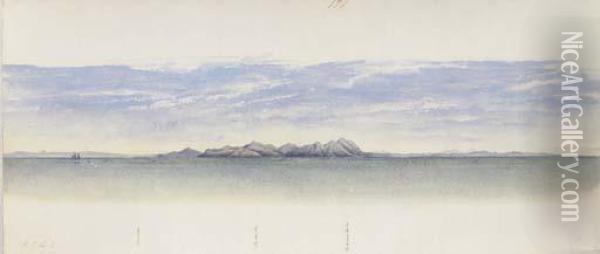 New Zealand Coastal Landscape (te Araroa, Eastland) Oil Painting - James Albert