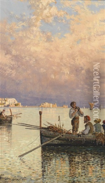 Fischer In Neapel Oil Painting - Giuseppe Carelli