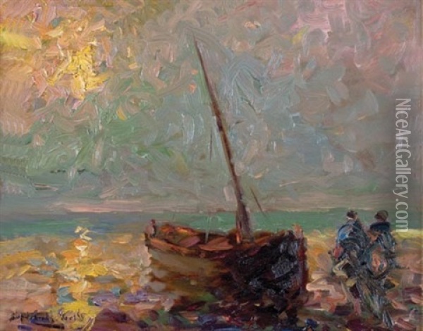 Amanecer En La Costa Oil Painting - Stephen Robert Koekkoek