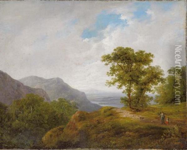 Landscape With Figures Oil Painting - James Arthur O'Connor