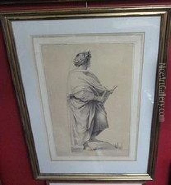 Alcaueus, After Raphael Oil Painting - Samuel Woodforde