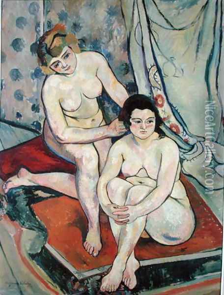 The Two Bathers, 1923 Oil Painting - Suzanne Valadon