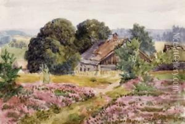 Landschaft Mit Bauernhof Oil Painting - Georg Holub