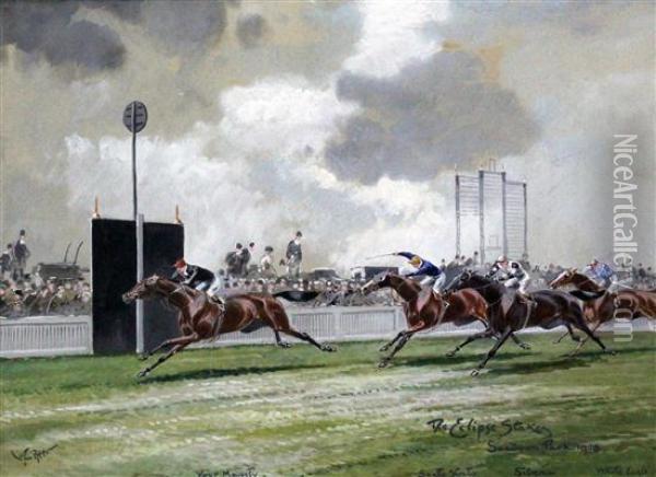 The Eclipse Stakes, Sandown Park Oil Painting - John Beer