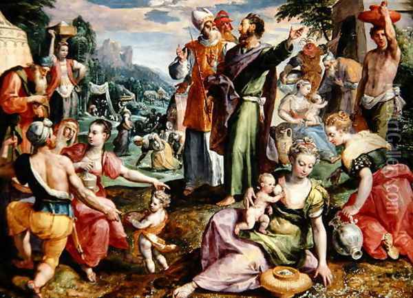 The Gathering of Manna, 1602 Oil Painting - Maarten de Vos