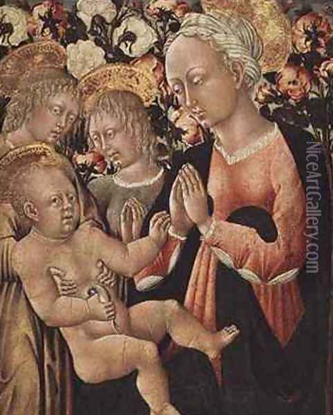 Madonna and Child with Angels Oil Painting - Paolo di Grazia Giovanni di