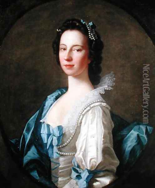 Portrait of Susanna Campbell, 1749 Oil Painting - Allan Ramsay