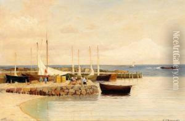 I Hamnen - Arild Oil Painting - Olof Krumlinde