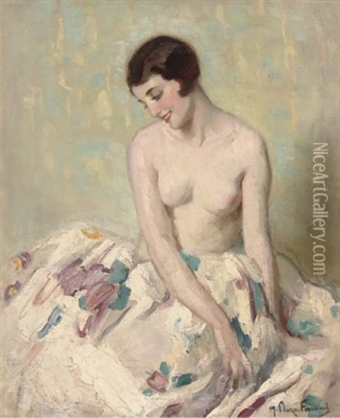 A Young Beauty Oil Painting - Marcel Plaza-Ferrand