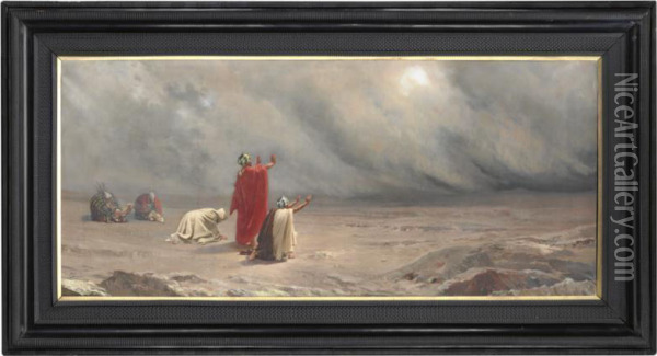 Prayer In The Desert Oil Painting - Peter Conrad Schreiber