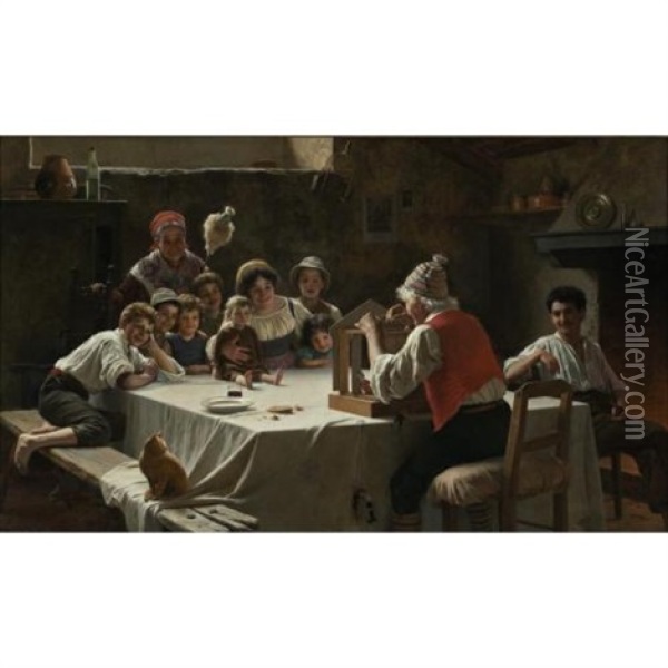 The Marionettes Oil Painting - Pietro Saltini