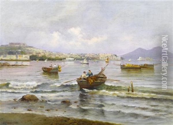 Kuste Vor Neapel Oil Painting - Alberto Prosdocimi