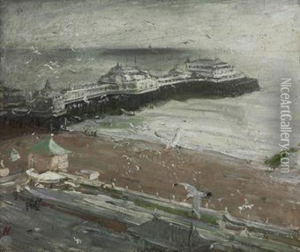 Brighton Pier Oil Painting - William Nicholson