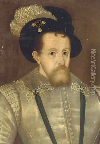 Portrait of James I Oil Painting - John de Critz