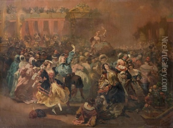 Bal De L'opera Oil Painting - Eugene Louis Lami