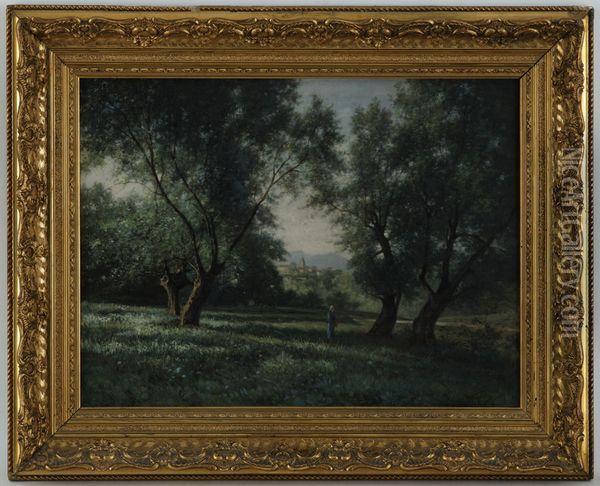 Paysage Anime Oil Painting - Horace Antoine Fonville