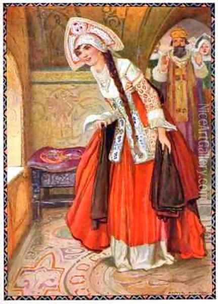 All the Palace Rang with her Merriment from the Tzareuna who Never Laughed Oil Painting - Arthur A. Dixon