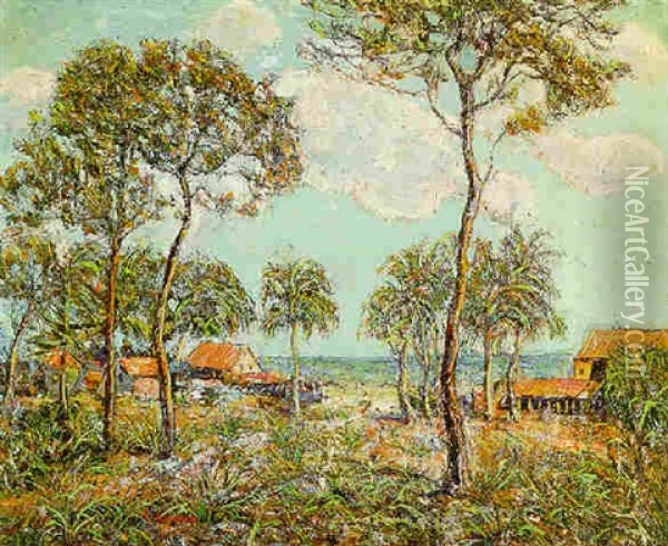 Tropical Landscape Oil Painting - Ernest Lawson