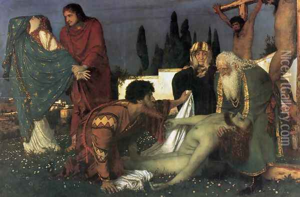 The Deposition 1871-74 Oil Painting - Arnold Bocklin