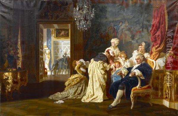 The Capture Of Louis Xvi And His Family Oil Painting - Gyula von (Julius de) Benczur