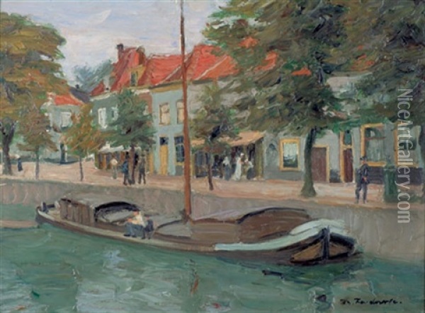Hollandische Gracht I Oil Painting - Konrad Von Kardorff