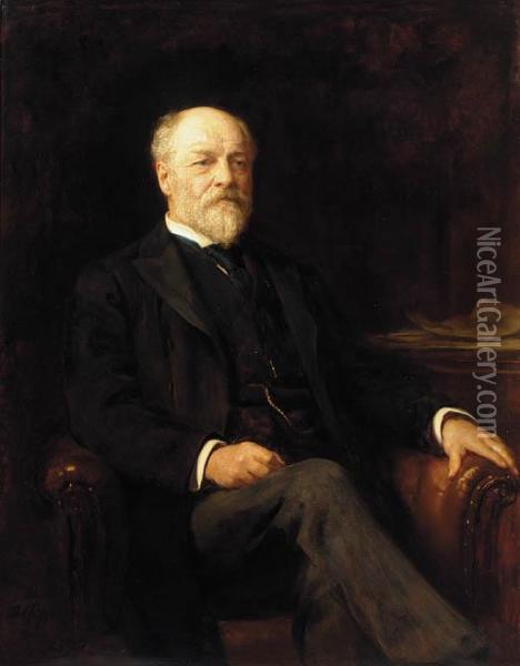 Portrait Of Henry Bonham Carter Oil Painting - Arthur R. Freedlander
