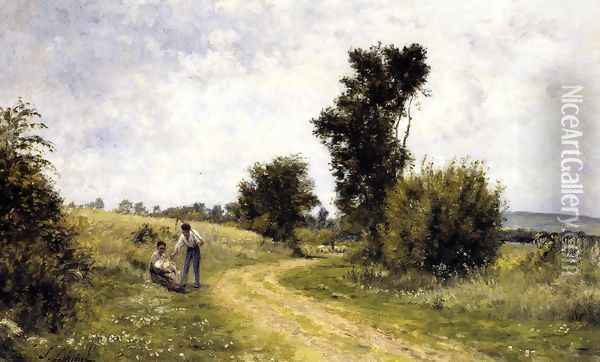 Country Road Oil Painting - Stanislas Lepine