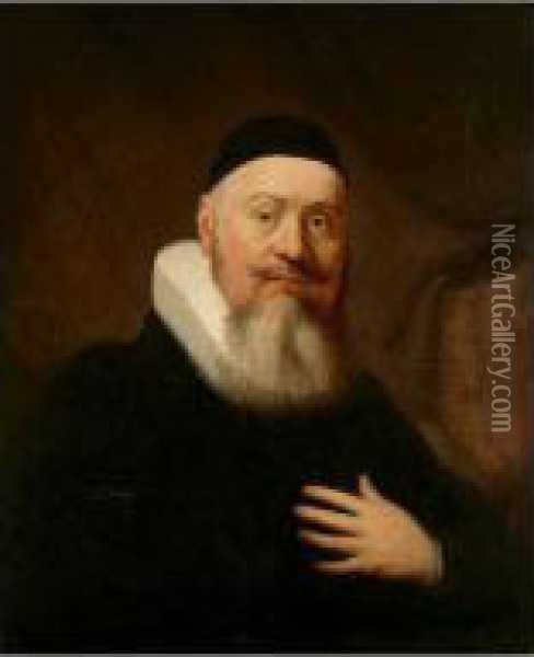 Portrait Of John Elison Oil Painting - Thomas Bardwell