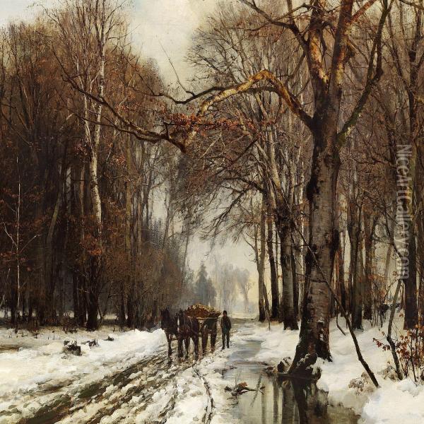 T vejr Oil Painting - A. Andersen-Lundby