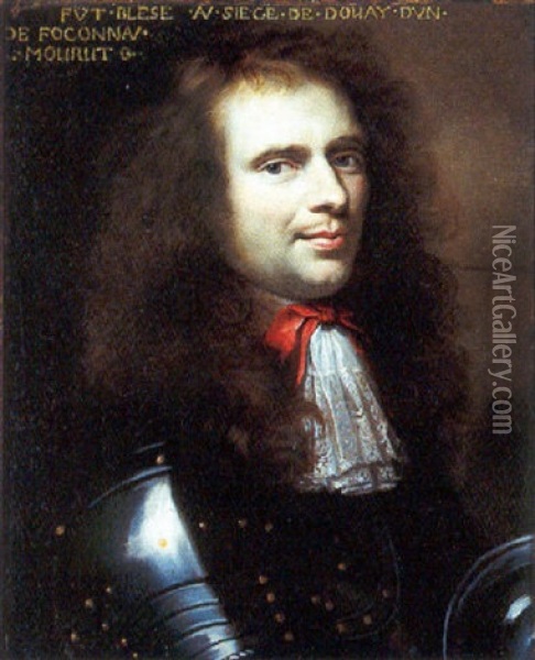 Portrait D'un Marechal De France Mort Au Siege De Douai, Le 2 Juillet 1667 Oil Painting - Jean Nocret