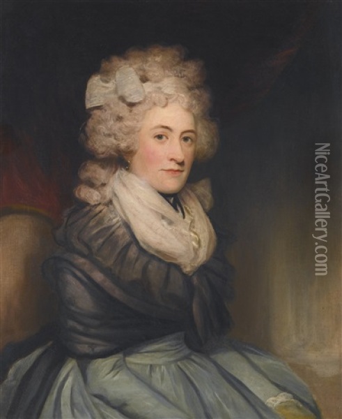 Portrait Of Emilia Charlotte Lennox (d. 1832) Oil Painting - Sir John Hoppner