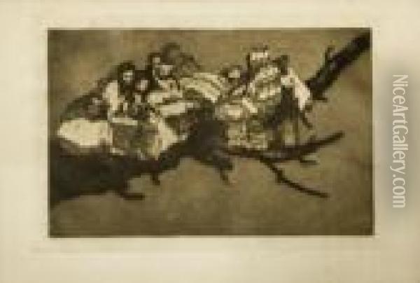 Disparate Ridiculo Oil Painting - Francisco De Goya y Lucientes