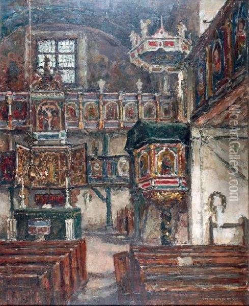 Wnetrze Kosciola Oil Painting - Wilhelm Blanke