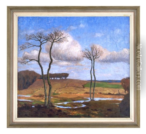Baume Im Marz Oil Painting - Fritz Overbeck
