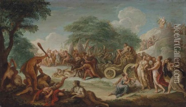 The Heroic Deeds Of Hercules: A Modello Oil Painting - NIcola Bertuzzi