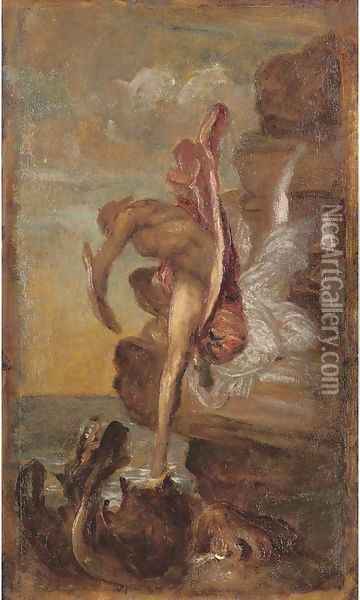 Perseus and Andromeda a sketch Oil Painting - George Frederick Watts