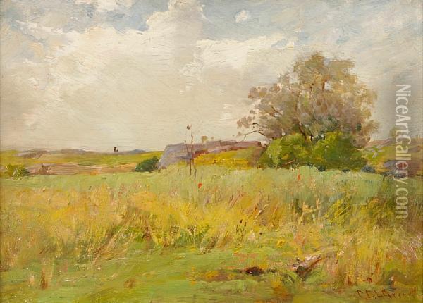 Impressionistic Landscape Oil Painting - Charles Edwin Lewis Green