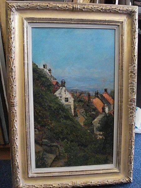 20th Century, View Of Whitby Oil Painting - George Wainwright Harvey