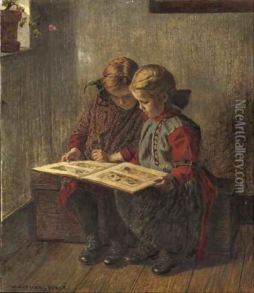 The picture book Oil Painting - Walther Firle
