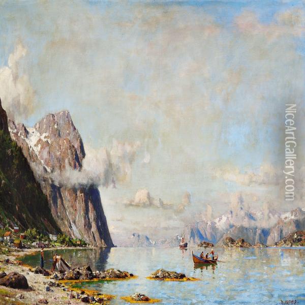 Hardangerfjord Oil Painting - Henry Enfield