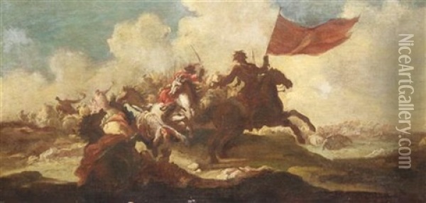 Cavalry Skirmish Oil Painting - Jacques Courtois