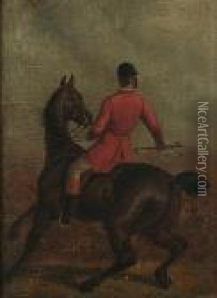 A Huntsman; And A Huntswoman Oil Painting - Edward Benjamin Herberte