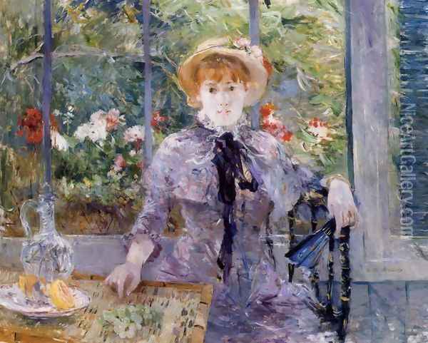 After Luncheon Oil Painting - Berthe Morisot